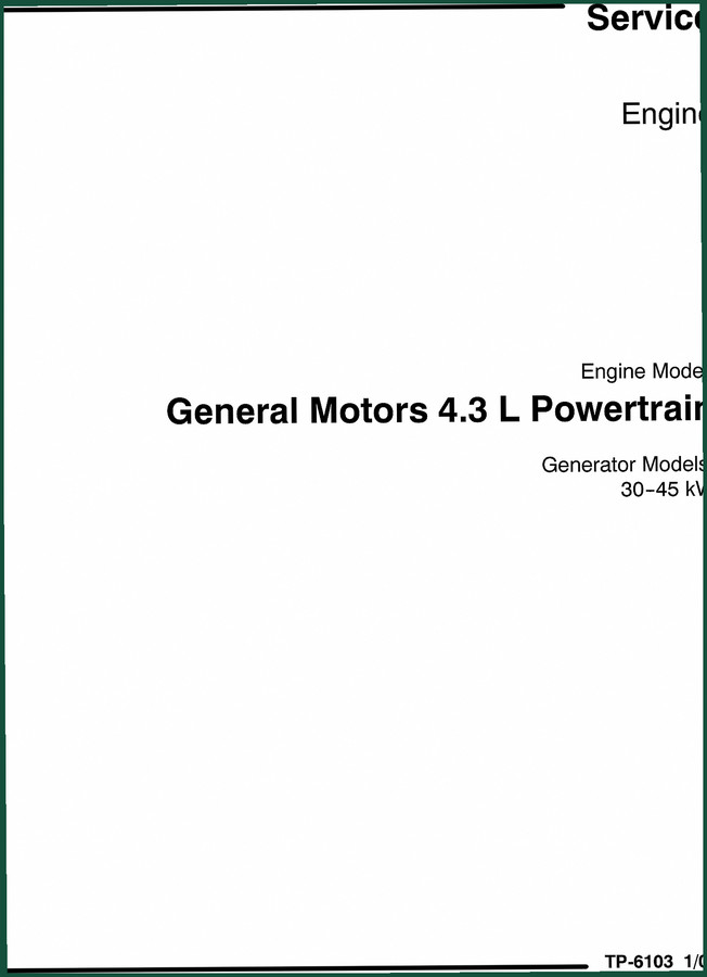 General Motors Powertrain 4.3 L Powertrain Service Manual – 196 Pages