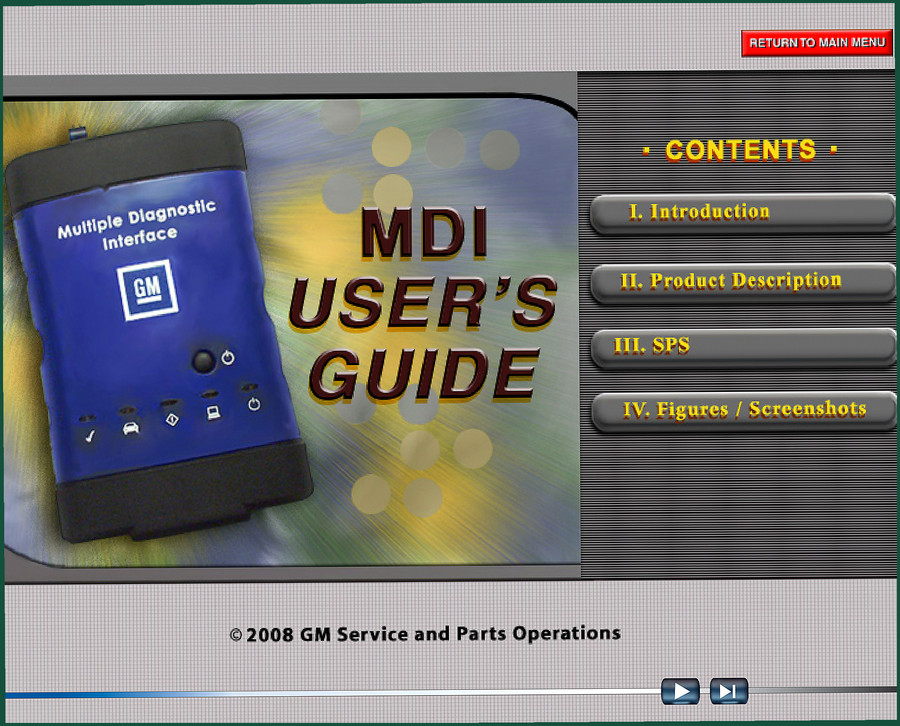 Gmdat MDI 2008 User Manual – Factory Diagnostic Interface Guide