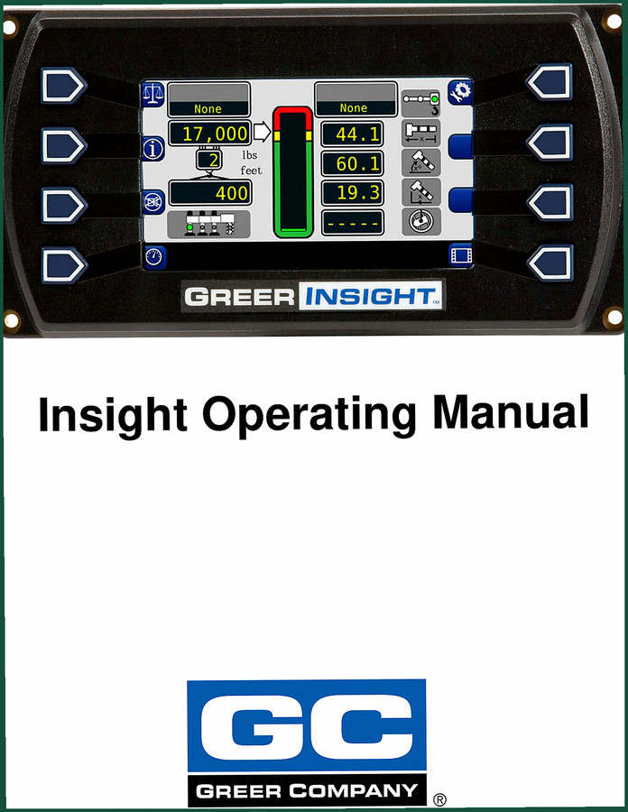 Greer Insight Operators Manual – Factory Specs for Crane Load Systems