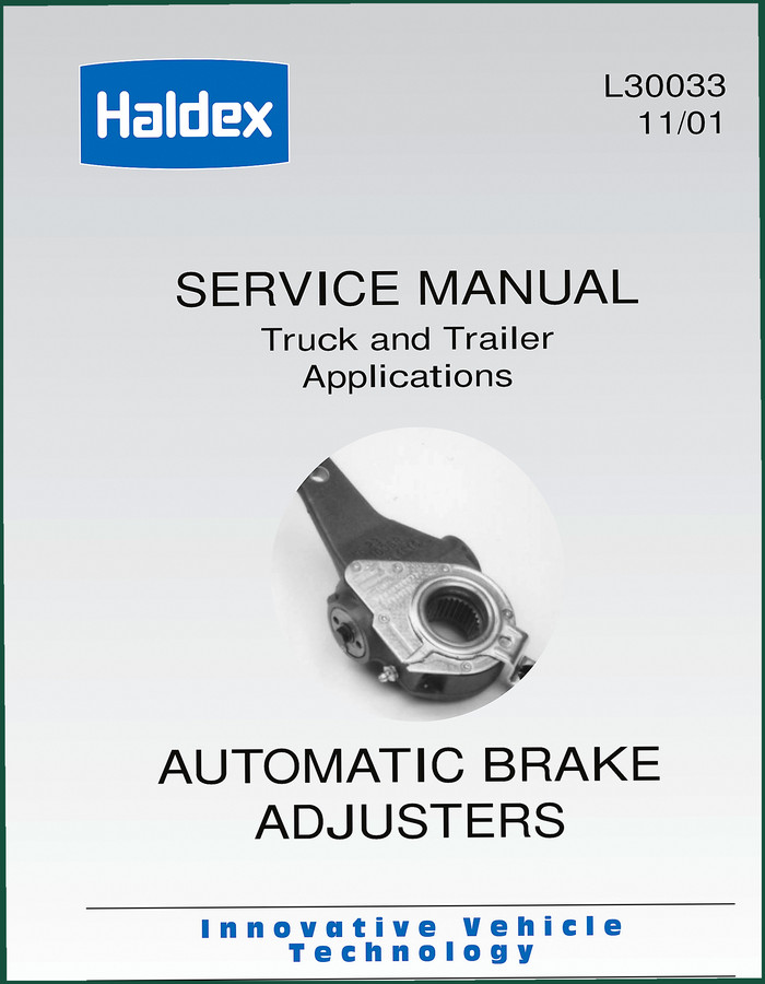 Haldex Truck, Trailer 2001 Service Manual – 18 Pages