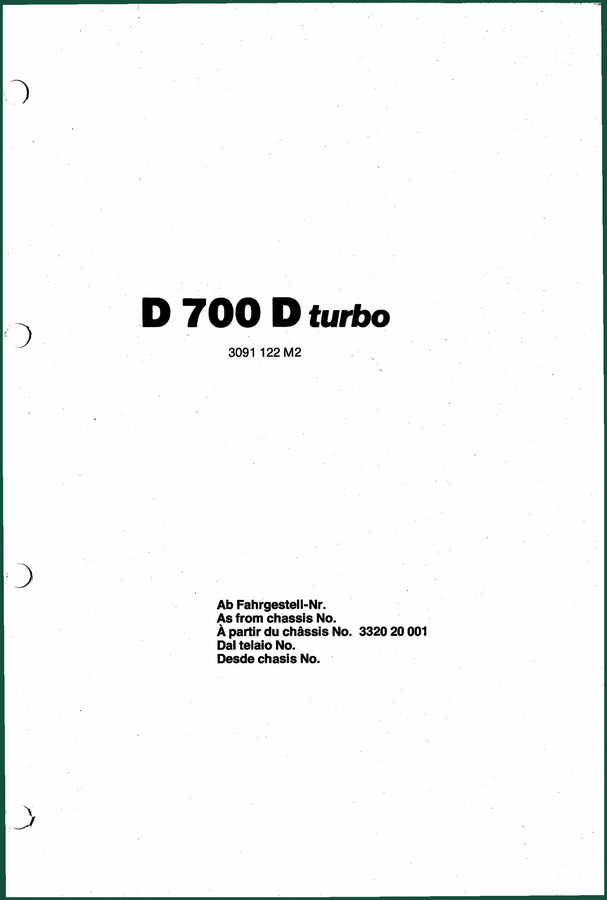 Hanomag D 700 D Technical Manual – 656-Page Parts Catalog