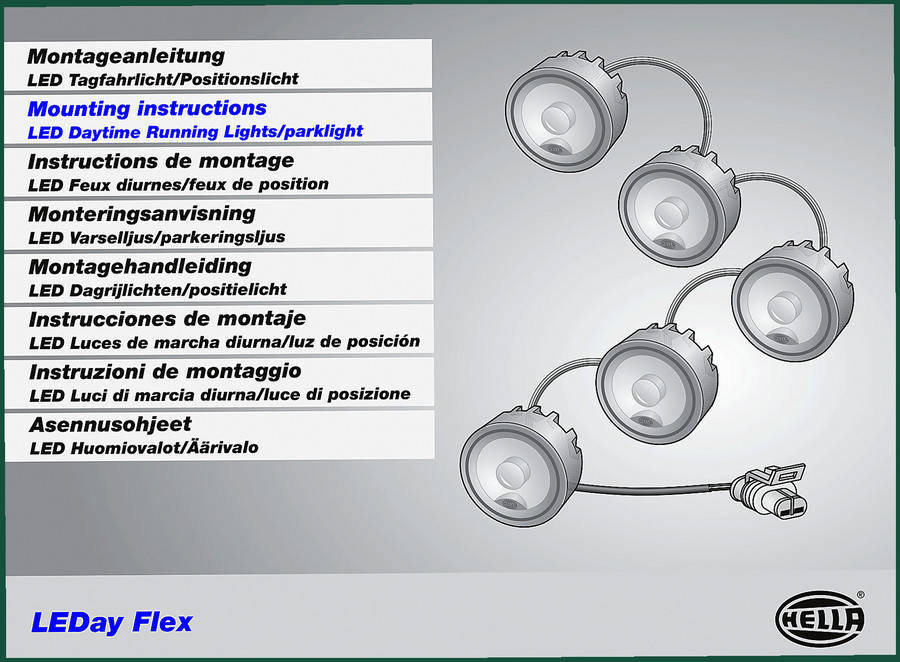 Hella LEDay Flex Installation Manual – OEM Specs for Daytime Running Lights