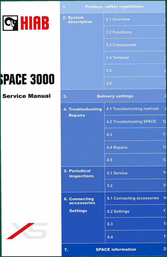 HIAB SPACE 3000 2000 Service Manual – 295-Page Factory Document