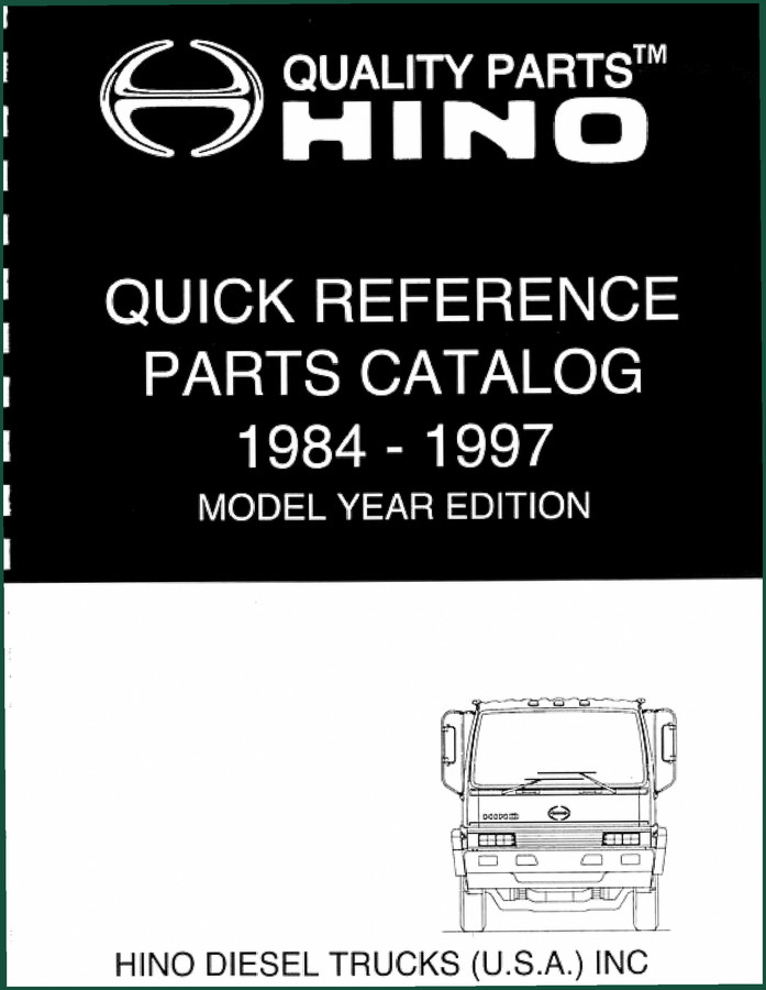 Hino DG550 Parts Catalog – OEM Part Identification 1984-1997