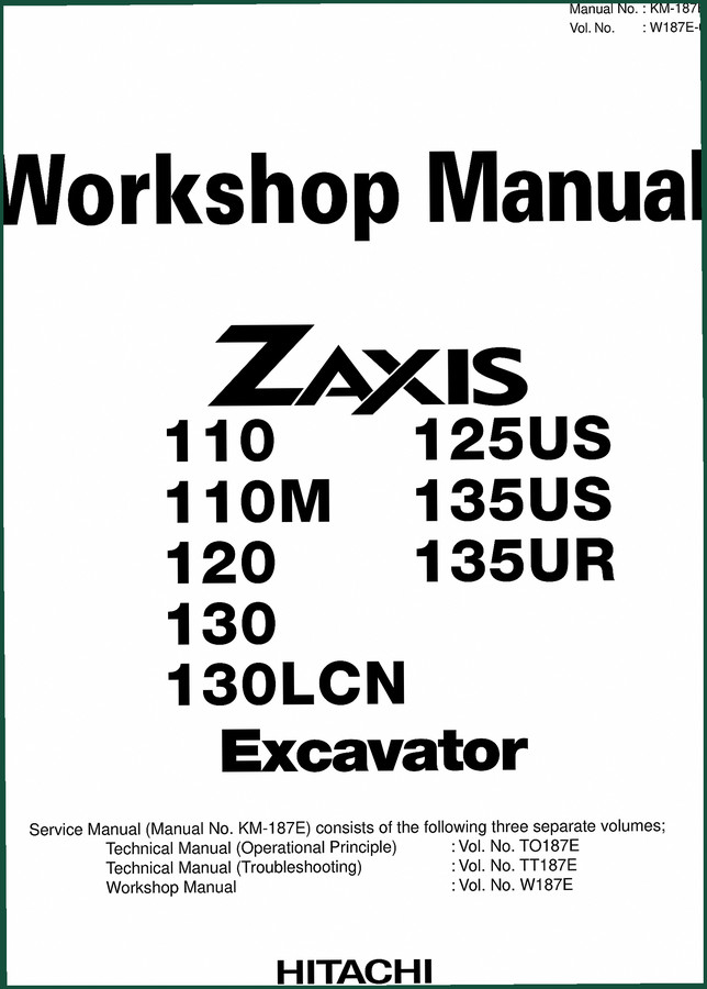Fiat-hitachi 110 125US Workshop Manual – 748 Pages OEM Data