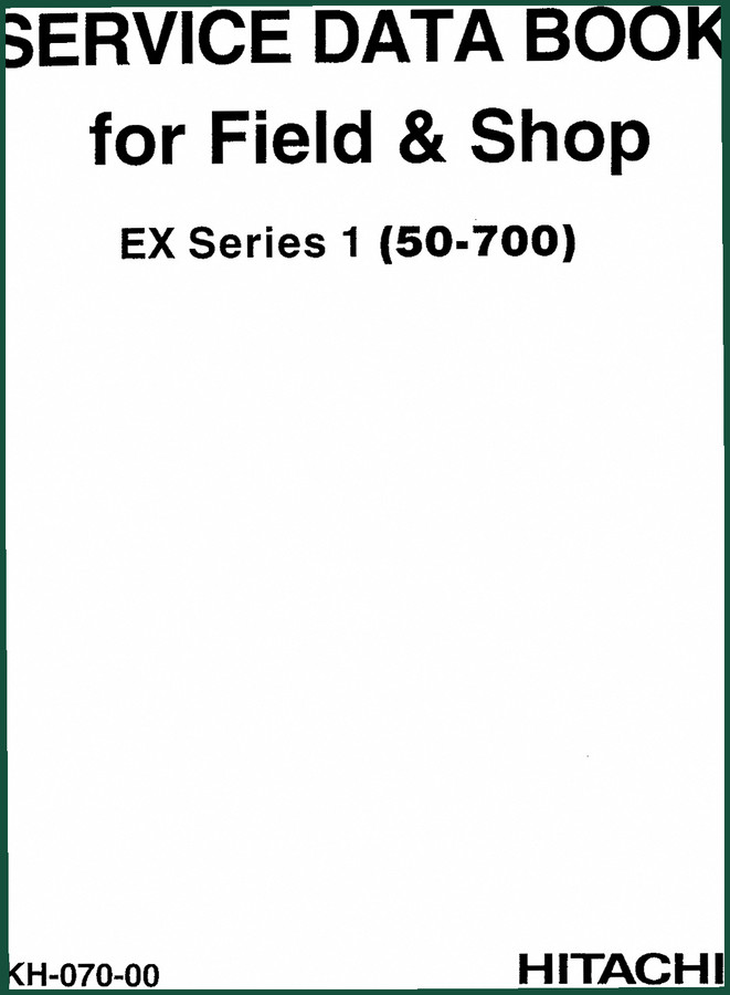 Fiat Hitachi EX50UR EX700 1993 Service Manual – 332 Pages