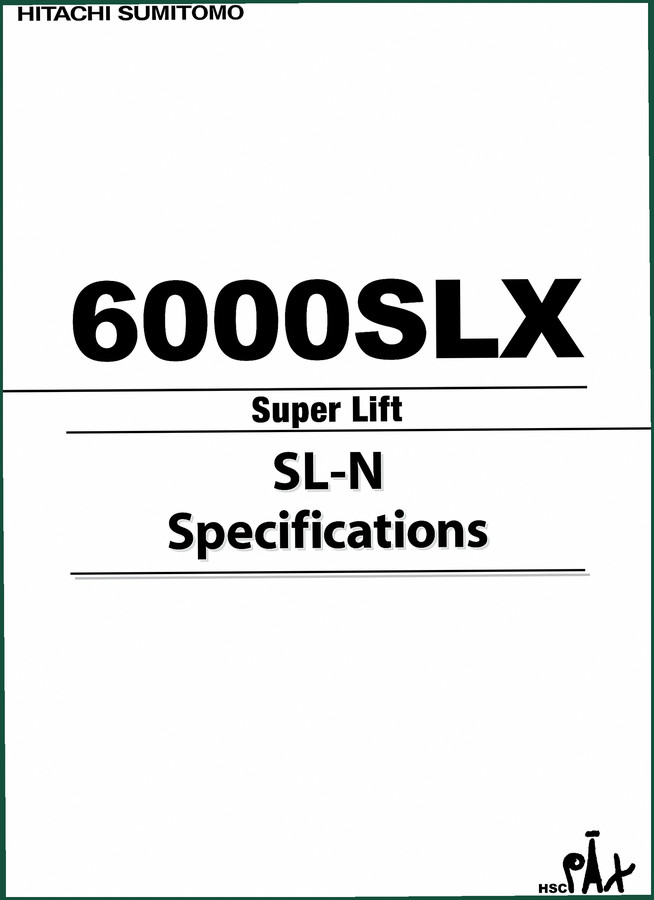 Hitachi Sumitomo 6000SLX Technical Manual – 32 Pages of Factory Specs