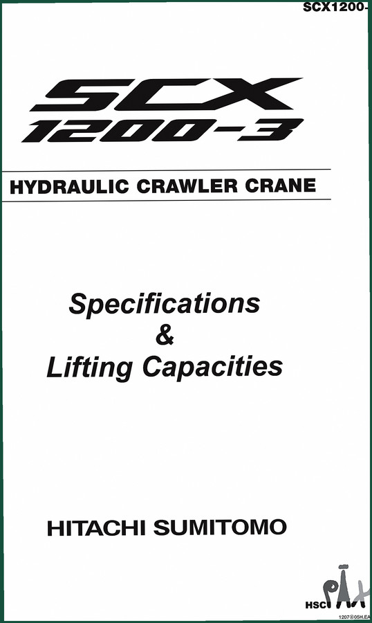 Hitachi Sumitomo SCX1200-3 Technical Manual – OEM Specs