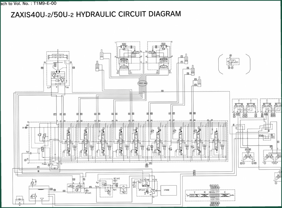 Hitachi Sumitomo ZAXIS40U-2 Hydraulic Schematic – 18 Pages OEM