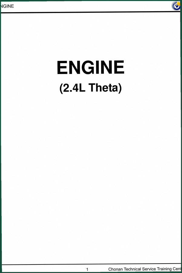 HMC Theta Technical Manual – Factory Specs for 2.4L Engine