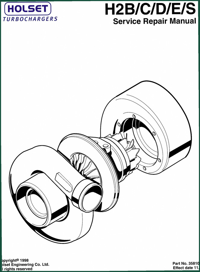 Holset H2B, C, D, E, S 1998 Repair Manual – 31 Pages OEM Specs