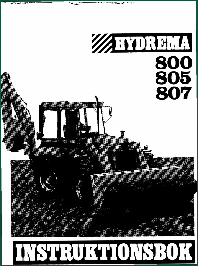 Hydrema 800, 805, 807 Operators Manual – OEM Specs for Construction