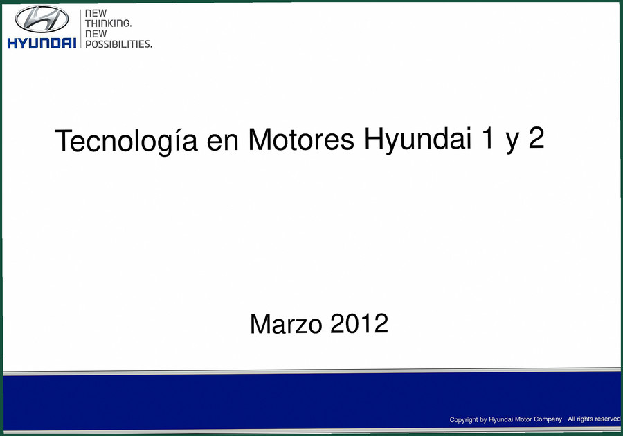Hyundai Beta, Alpha, Gamma, Theta, Mu 2012 Technical Manual – 273 Pages