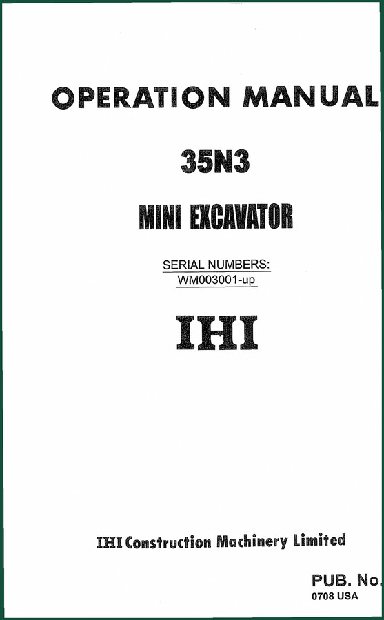 Ihimer 35N3 Operators Manual – Factory Safety & Operation Specs