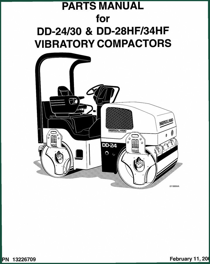 Ingersoll Rand DD-24, DD-30, DD-28HF, DD-34HF 2002 Parts Catalog – 214 Pages