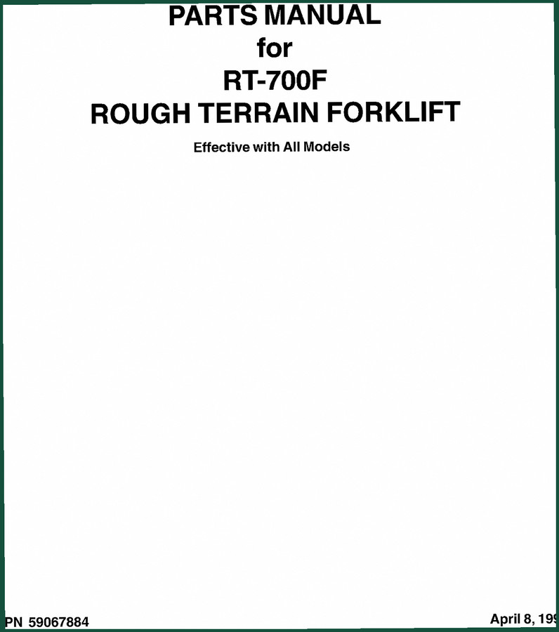 Ingersoll Rand RT-700F 1996 Parts Catalog – 196 Pages