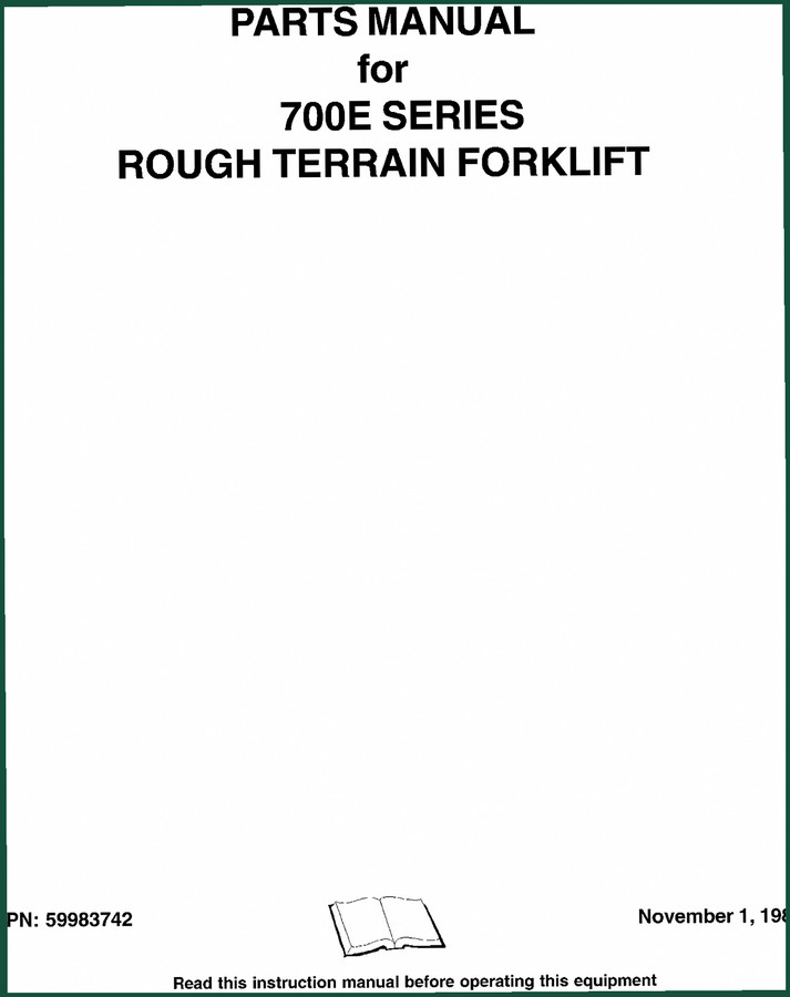 Ingersoll Rand RT-705E, RT-706E, RT-708E 1988 Parts Catalog – 238 Pages OEM