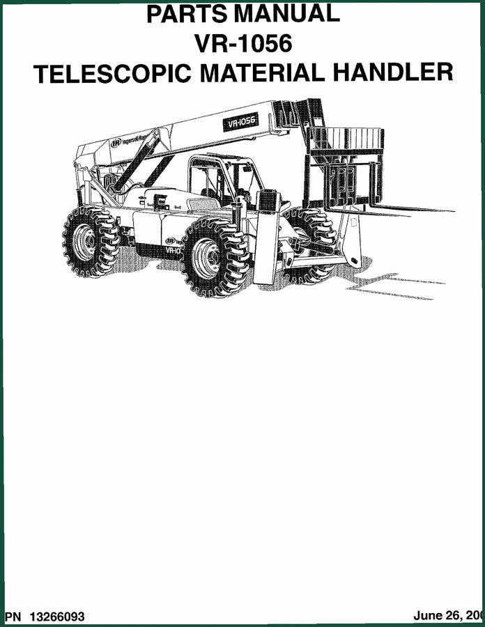 Ingersoll Rand VR-1056 2002 Parts Catalog – 406 Pages OEM