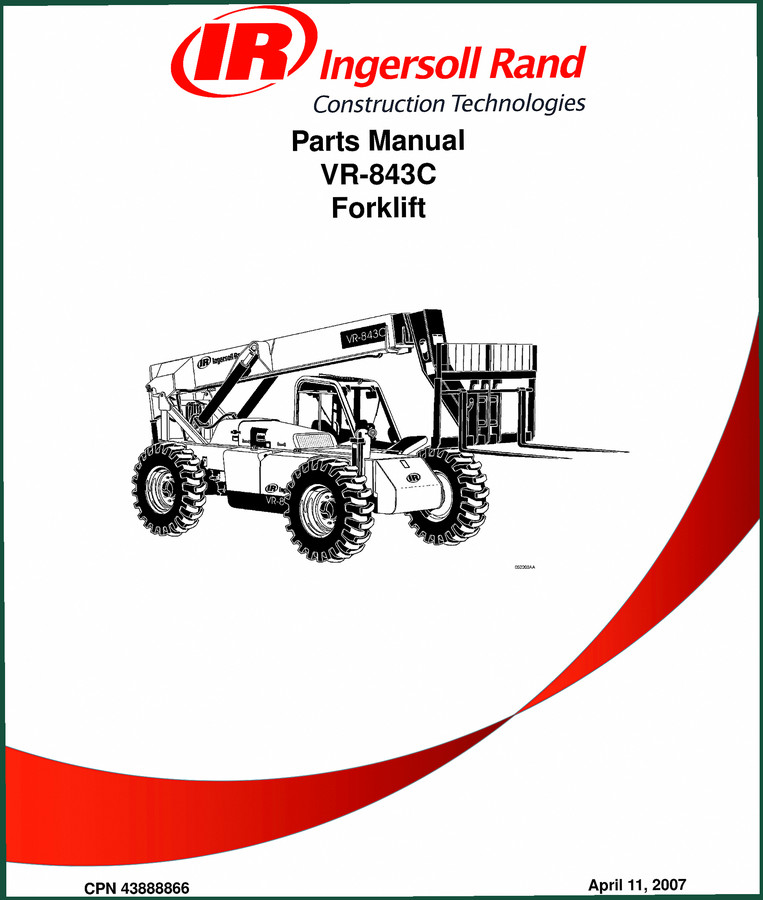 Ingersoll Rand VR-843C 2007 Parts Catalog – 540 Pages OEM Documentation