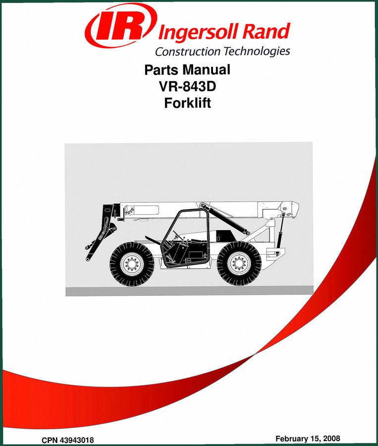 Ingersoll Rand VR-843D 2008 Parts Catalog – 366 Pages OEM