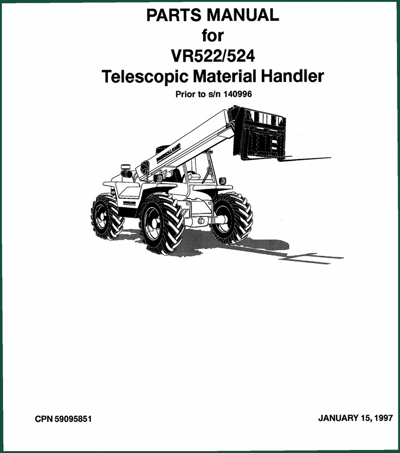 Ingersoll Rand VR522, VR524 1997 Parts Catalog – 178 Pages