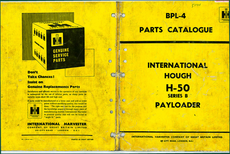 International Hough H-50 Parts Catalog – 119 Pages of Factory Specs