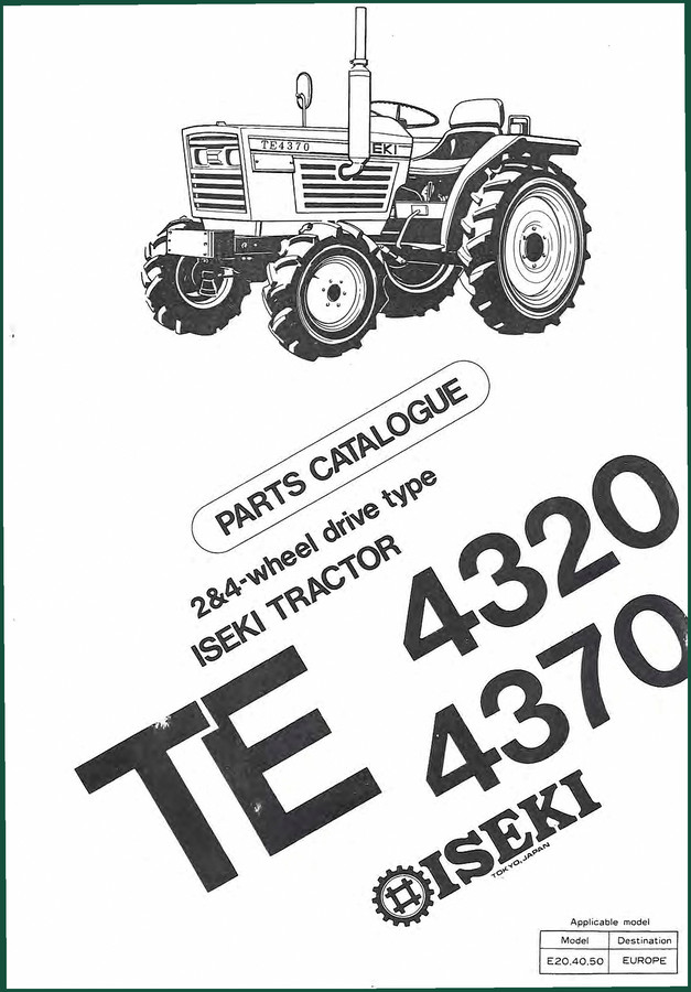 Iseki 4320, 4370 Parts Catalog – OEM Factory Parts Breakdown