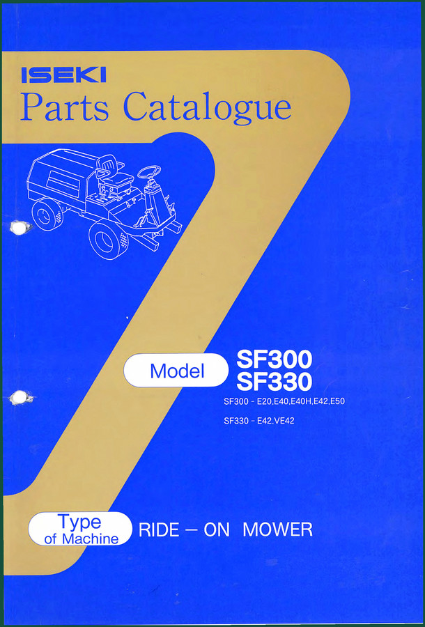 Iseki SF300, SF330 Parts Catalog – 153-Page OEM Factory Documentation