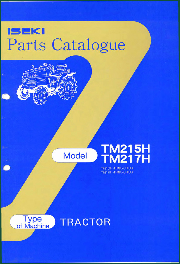Iseki TM215H, TM217H Parts Catalog – 209-Page OEM Parts Identification