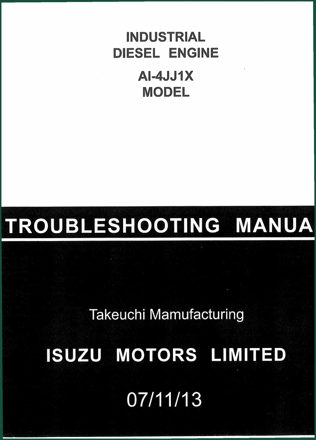Isuzu 4JJ1X 2013 Troubleshooting Manual – OEM Diagnostics
