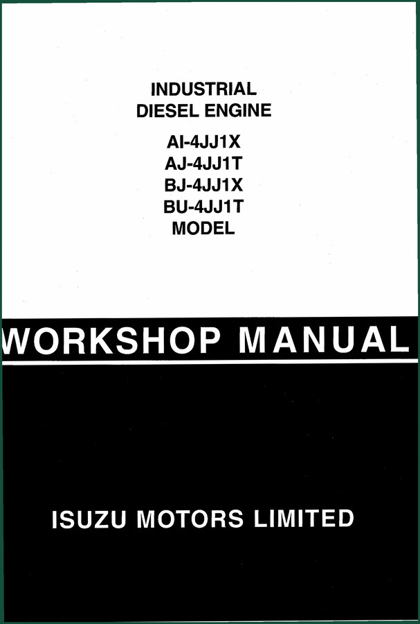 Isuzu AI-4JJ1X, AJ-4JJ1T, BJ-4JJ1X, BU-4JJ1T Workshop Manual – 278 Pages