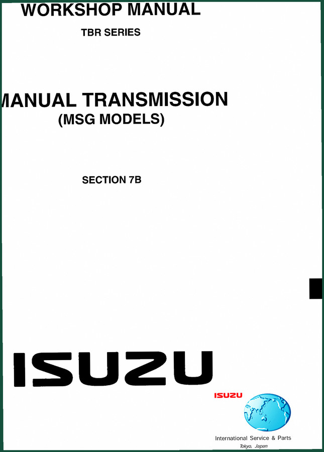 Isuzu MSG Workshop Manual – Official 51-Page Transmission Guide