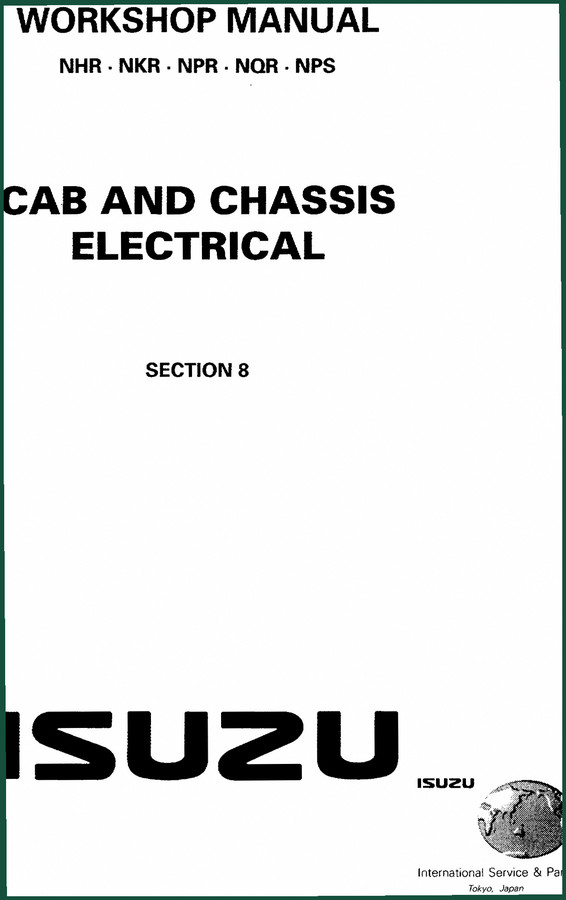 Isuzu NKR55 NHR55 NKR66 NKR69 Workshop Manual – 305 Pages Electrical