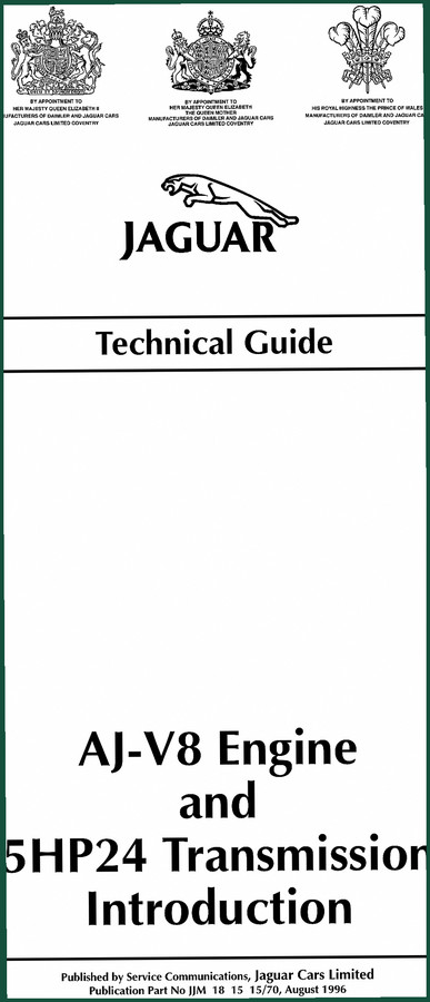 Jaguar XK8 1996 Technical Manual – Factory-Certified Service Documentation