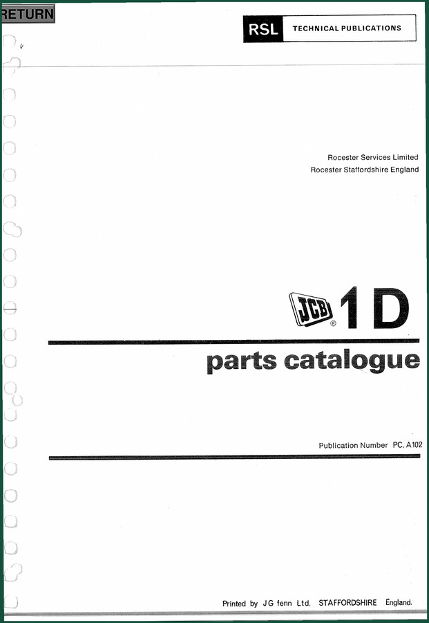 JCB 1D Parts Catalog – 119 Pages of Factory Component Data