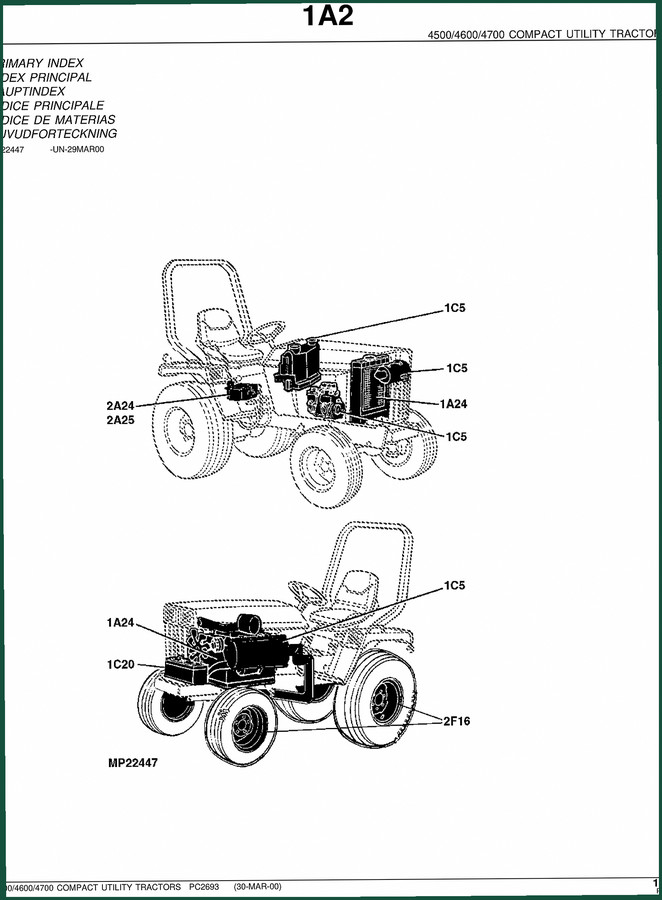 John Deere 4500, 4600, 4700 2000 Parts Catalog – OEM Parts Data