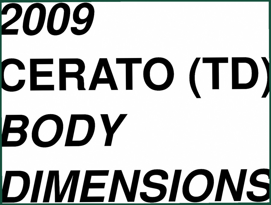 Kia Cerato 2009 Technical Manual – 23-Page Body Dimension Specs