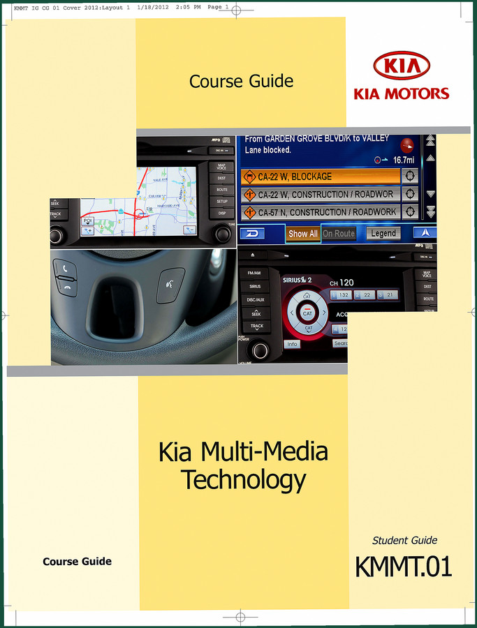 Kia KMMT.01 2012 Training Manual – Factory Multimedia Diagnostics