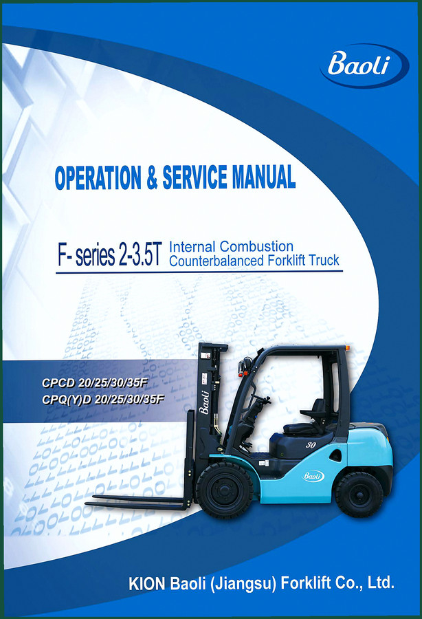 KION Baoli CPCD20F-CPQYD20F Service Manual – 102 Pages OEM