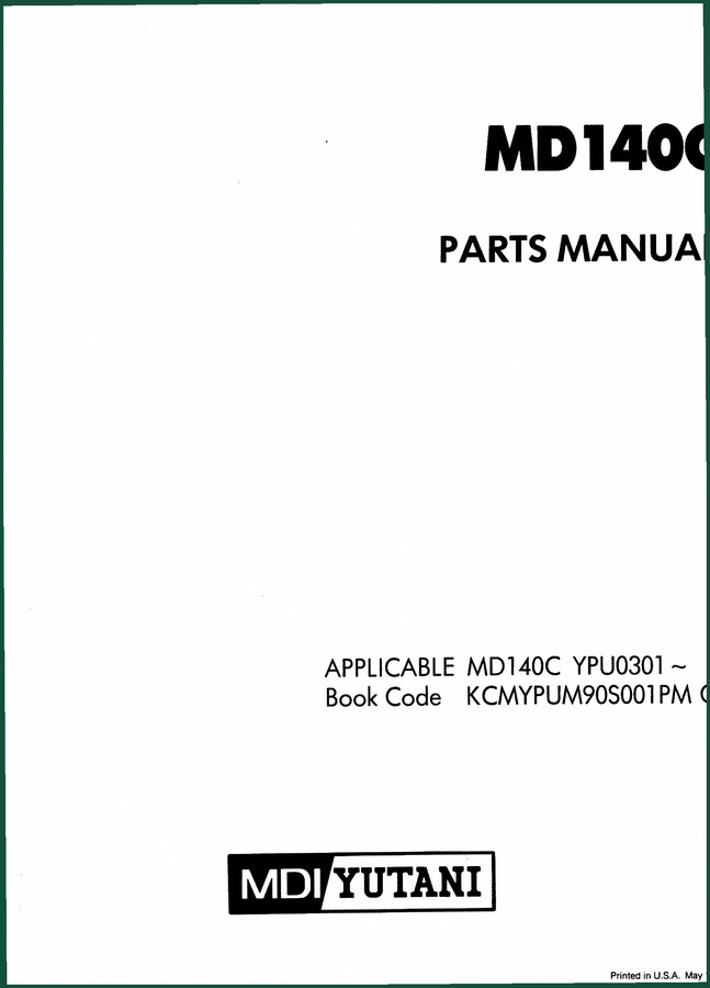 FIAT Kobelco MD140C 1991 Parts Catalog – 346 Pages | AutoFix Global