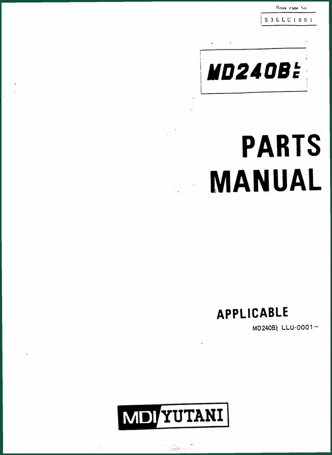 FIAT Kobelco MD240BLC 2005 Parts Catalog – 244 Pages of OEM Exploded-View Diagrams