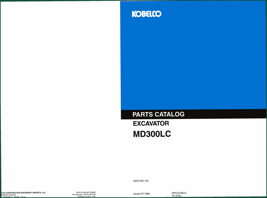 FIAT Kobelco MD300LC 1988 Parts Catalog — 239 Pages | AutoFix Global