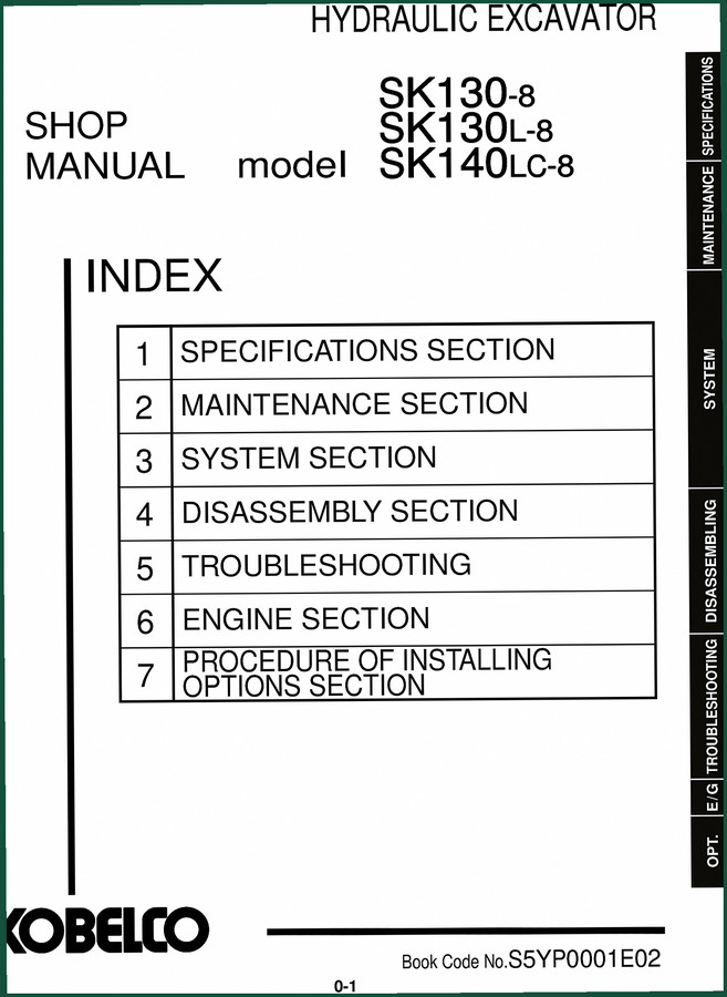 FIAT Kobelco SK130-8, SK130LC-8, SK140LC-8 Workshop Manual – 1122 Pages