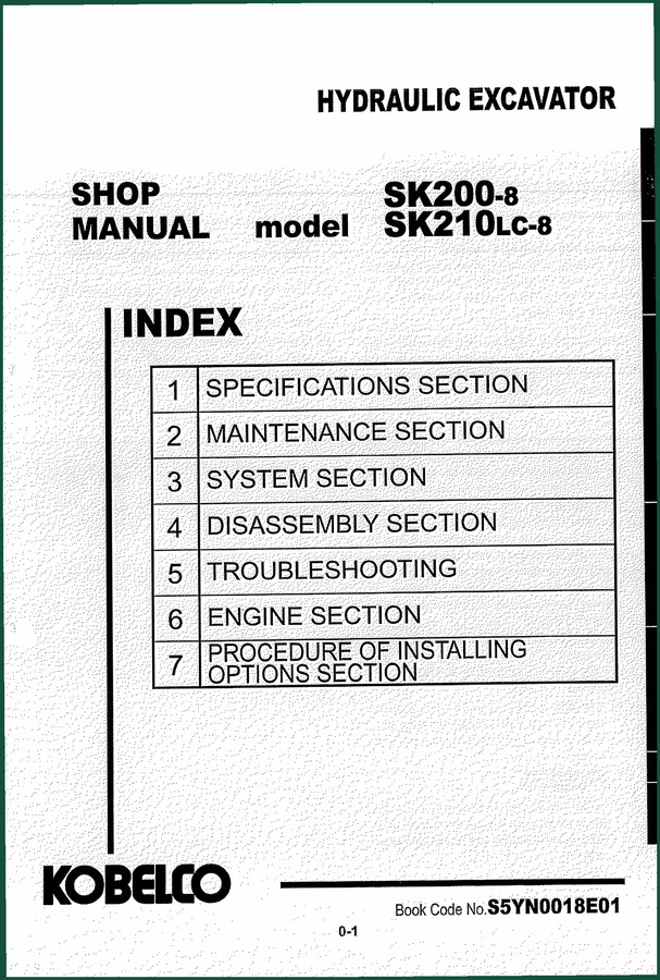 New Holland Kobelco SK200-8 SK210Lc-8 Workshop Manual 1082 Pages