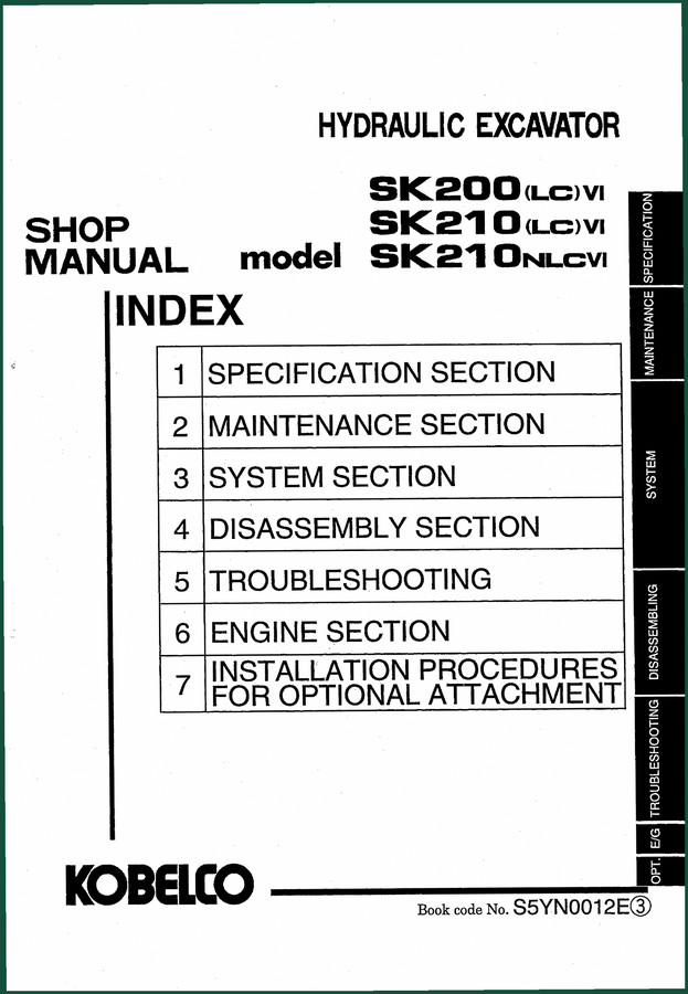 New Holland Kobelco SK200LC Workshop Manual – 1000 Pages of Factory Specs
