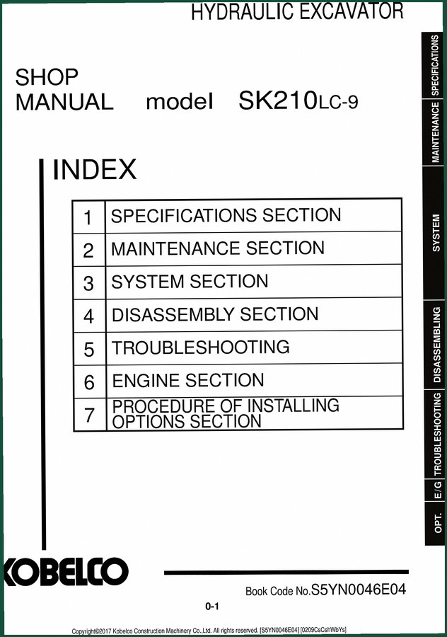 New Holland Kobelco SK210LC-9 2017 Workshop Manual – 1610 Pages