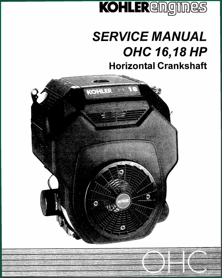 Kohler OHC 16 HP, OHC 18 HP Service Manual – 116 Pages Factory Specs