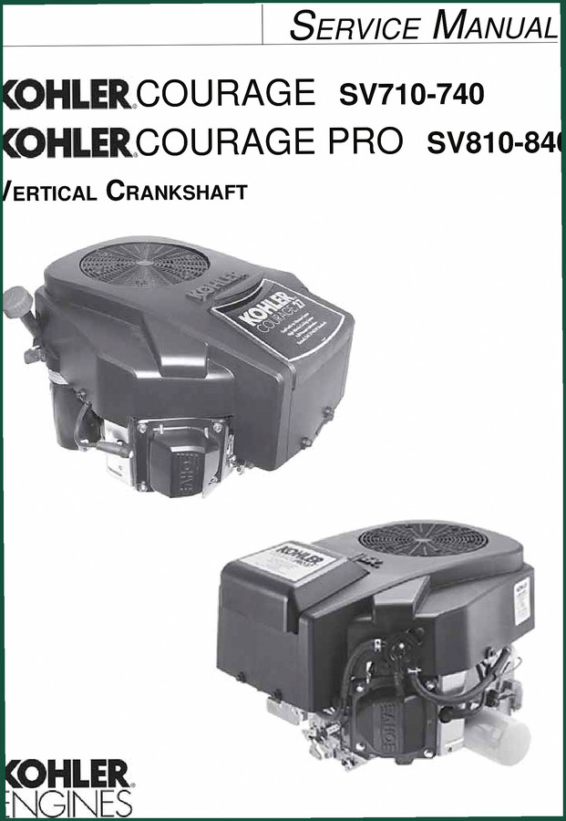 Kohler SV710-740, SV810-840 Service Manual – 150 Pages Factory Specs