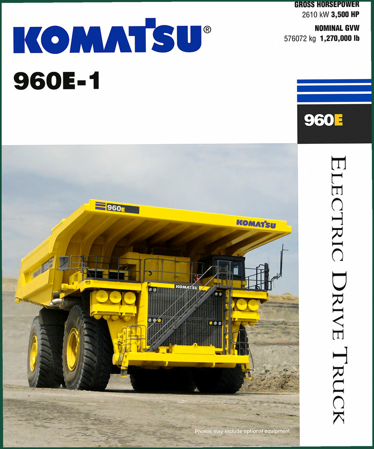 Komatsu 960E-1 Technical Manual – Factory Specs for Electric Drive Truck Service