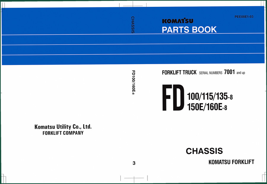 Komatsu FD100-8 - FD160E-8 Parts Catalog - 673 Pages OEM Exploded Views